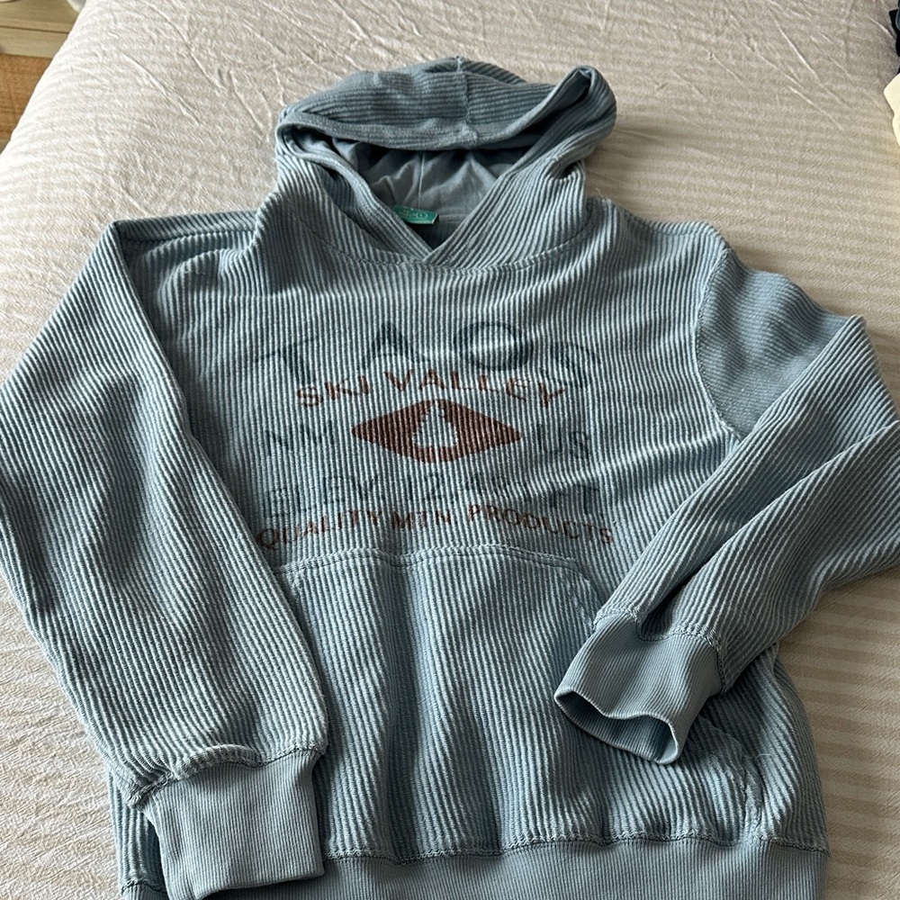 Blue Hooded Sweatshirt